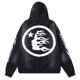 Hellstar Logo Pattern Printed Hoodie